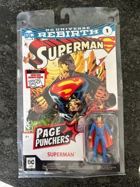 DC Superman Rebirth Rage Punchers Figure - Blue & Red Unopened